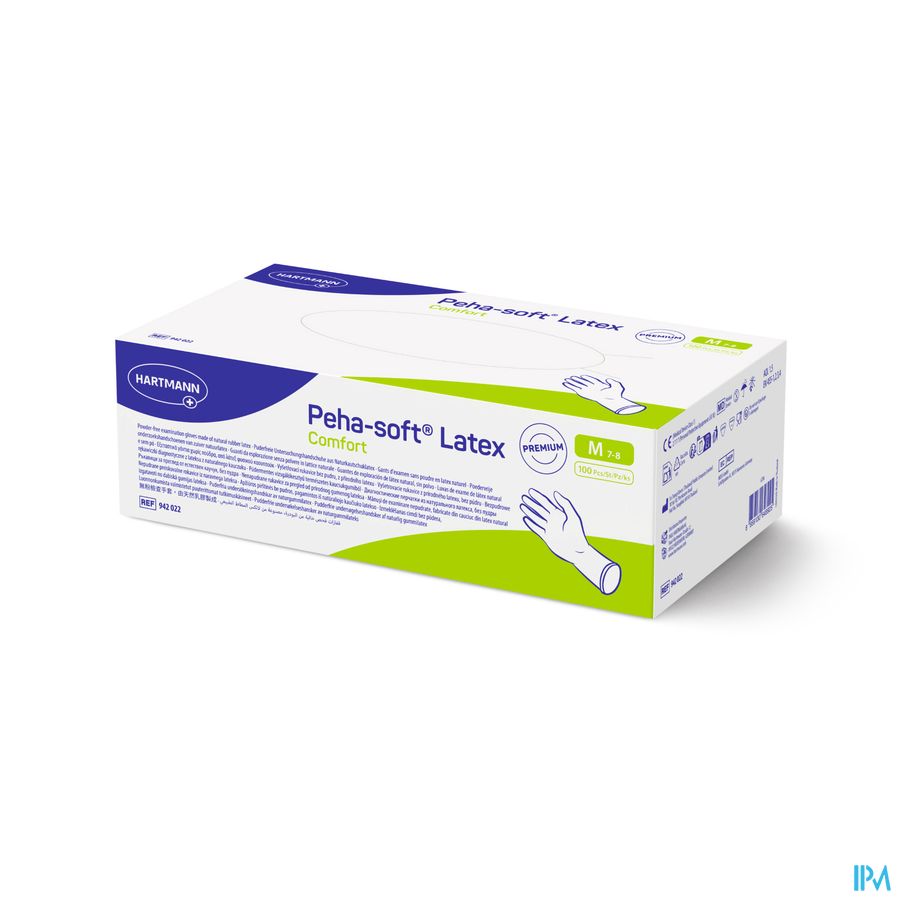 Peha Soft Handschoen Latex Comfort M 100 942022