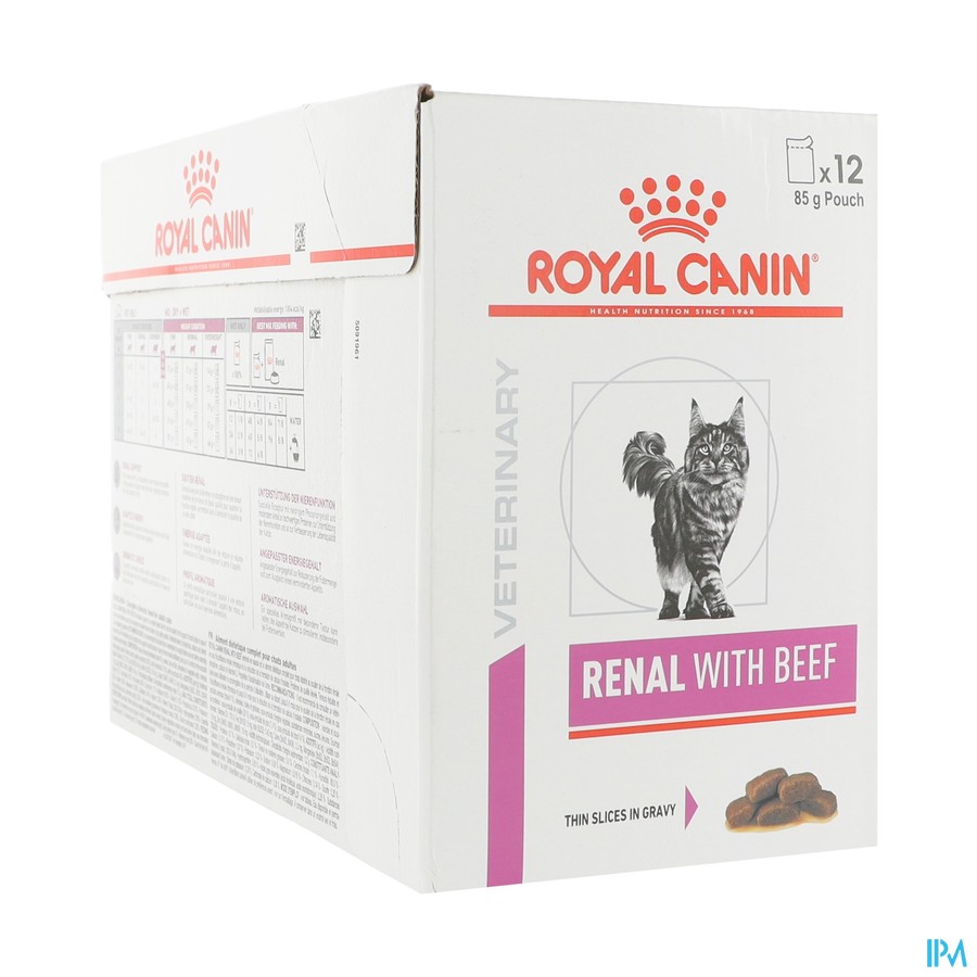 Royal Canin Cat Renal Beef Pouch Wet 12x85g