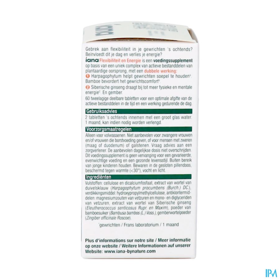 Iana Flexibiliteit & Energie Tabl 60