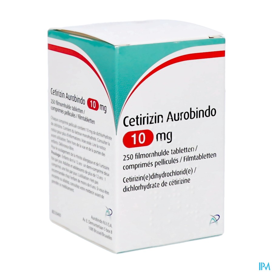 Cetirizin Aurobindo 10mg Comp Pell 250