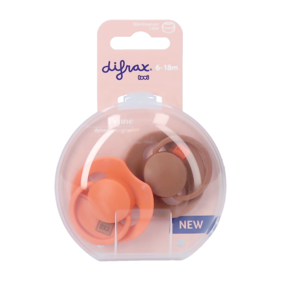 Difrax Dynamic Fopspeen 6-18m Prime Granol/orange2