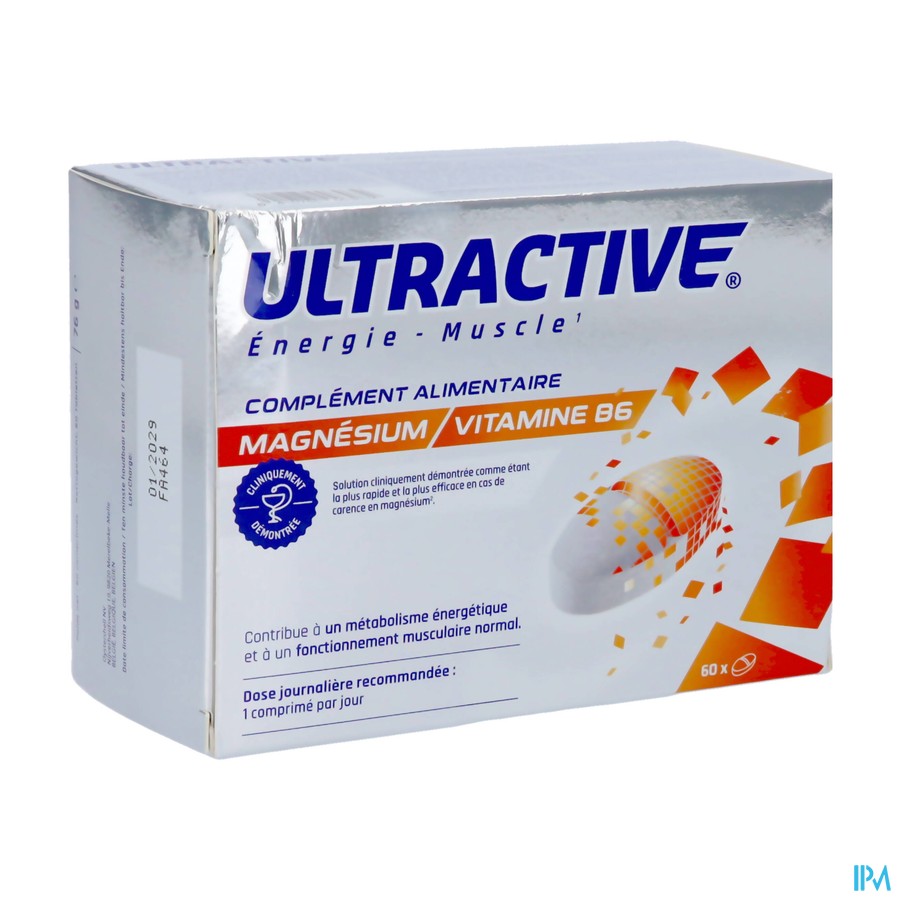 Ultractive Magnesium 630mg Comp 60
