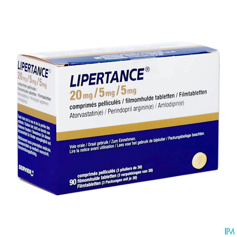 Lipertance 20mg/ 5mg/ 5mg Filmomh Tabl 90