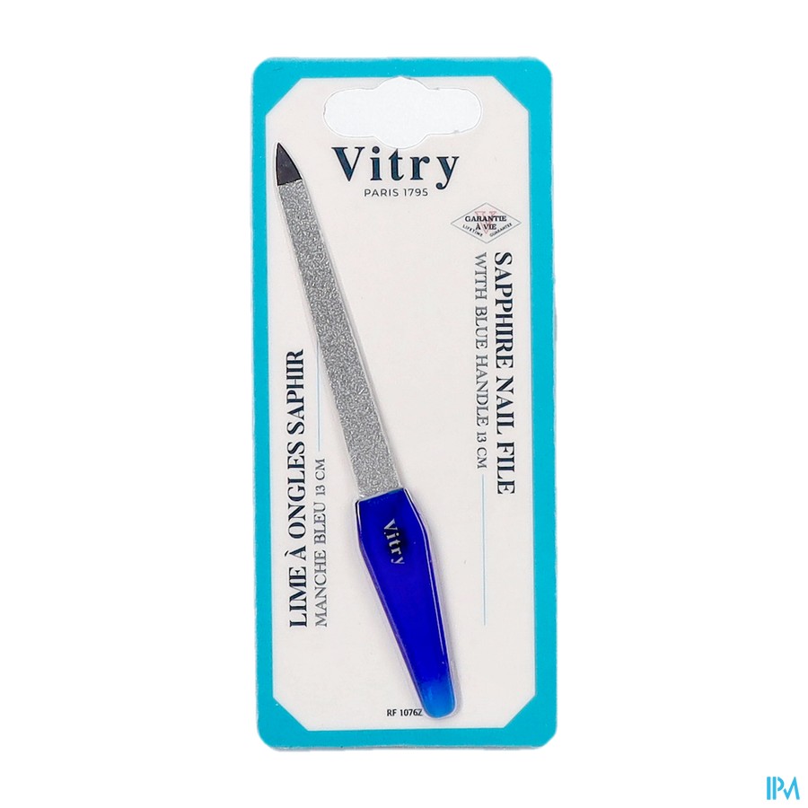 Nagelvijl Inox Medium Blauw 13cm