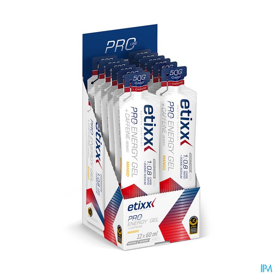 Etixx Double Carb Energ.gel Line+caff.mango12x60ml Etixx Double Carb Energ.gel Line+caff.mango12x60ml