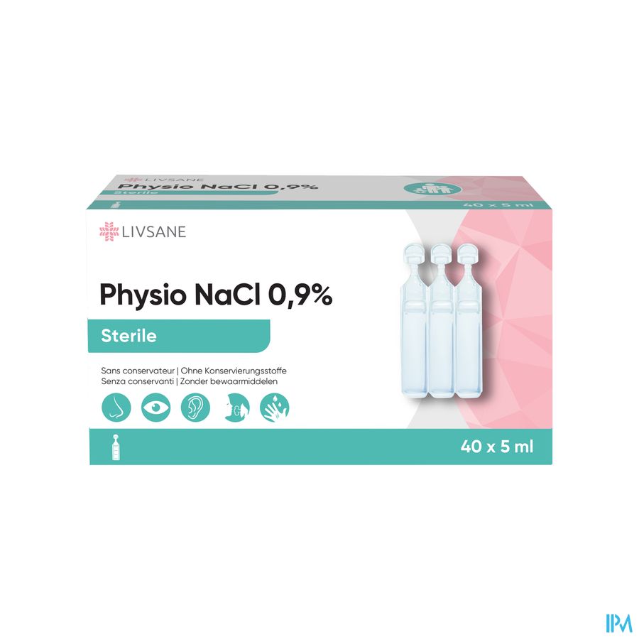 Livsane Nasal Physio Nacl 0,9% 40x5ml