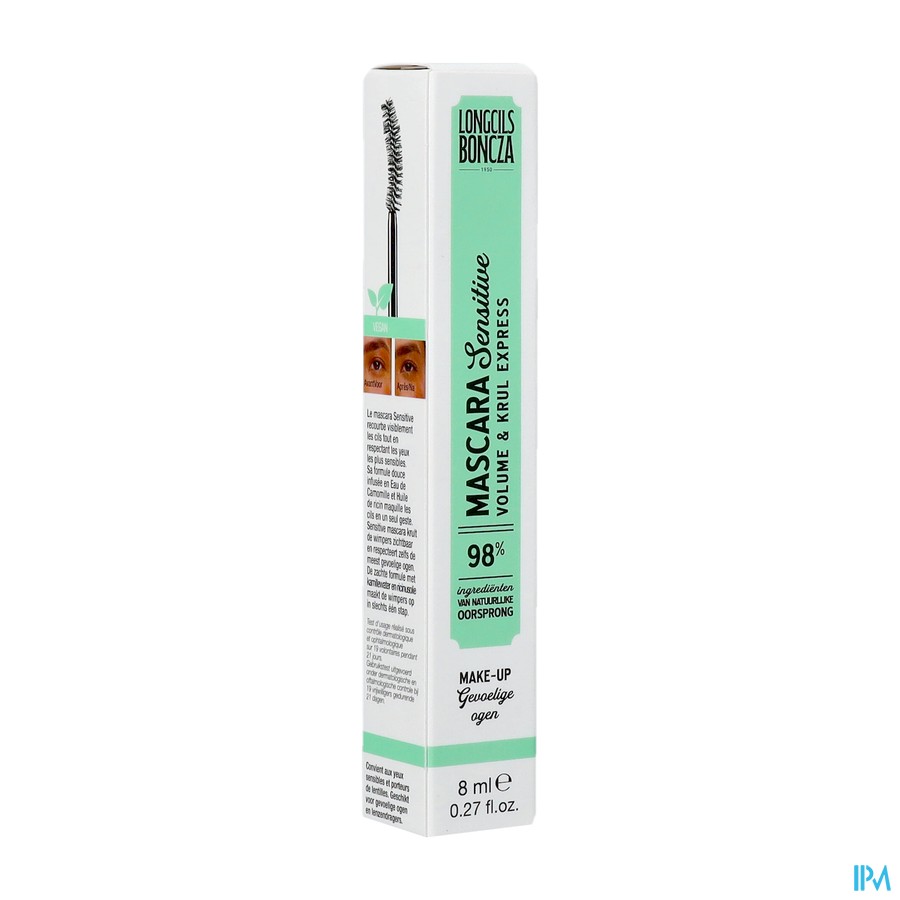 Longcils Boncza Sensitive Mascara Zwart 10ml