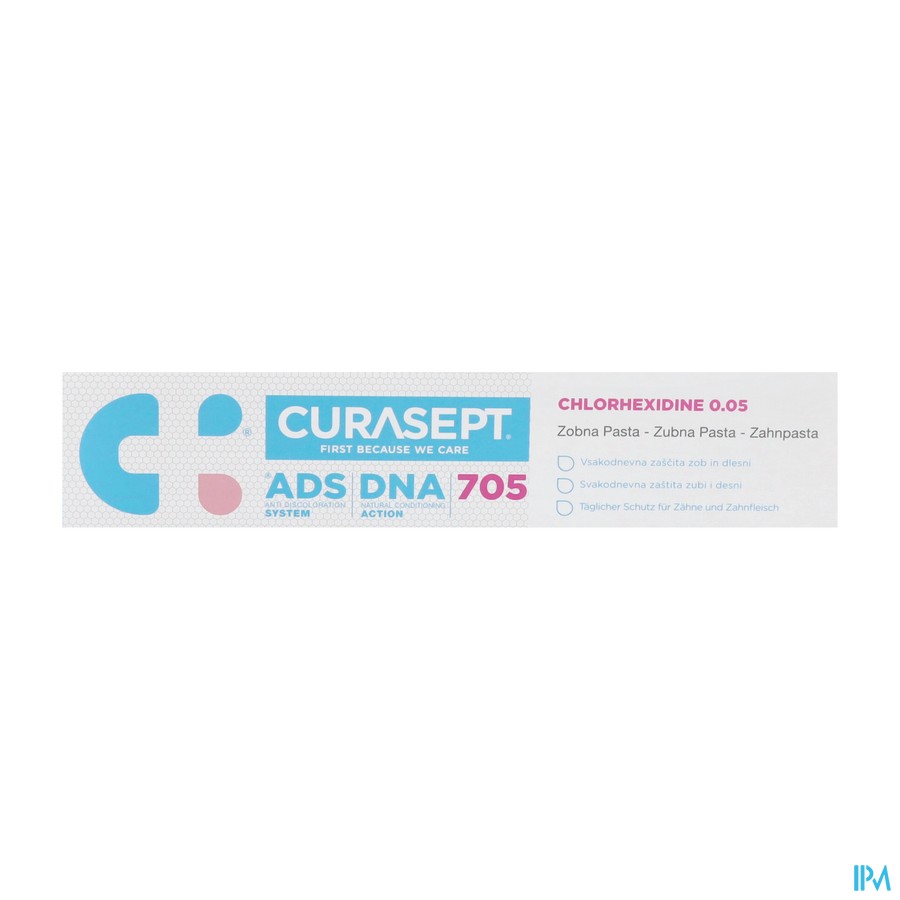 Curasept Chloorhexidine 0,05% Fluoride+ads+dna75ml