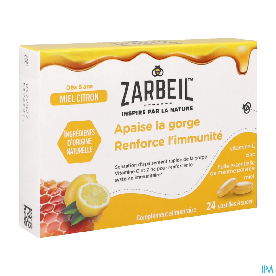 ZARBEIL GORGE IMMUNITE MIEL PAST24