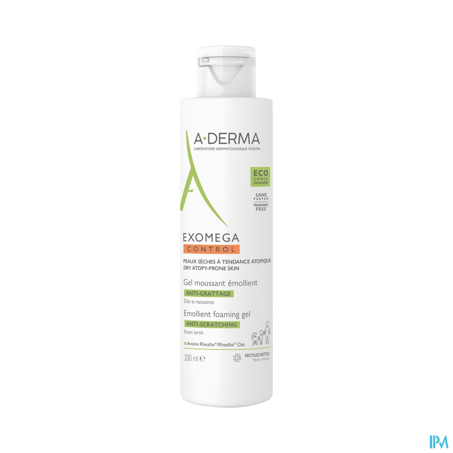 Aderma Exomega Control Gel Moussant Emolient 200ml