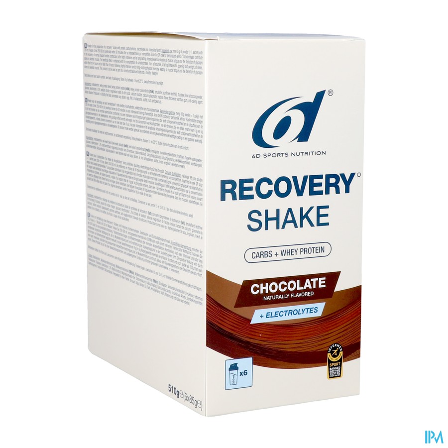 6d Recovery Shake Chocolate 6x85g
