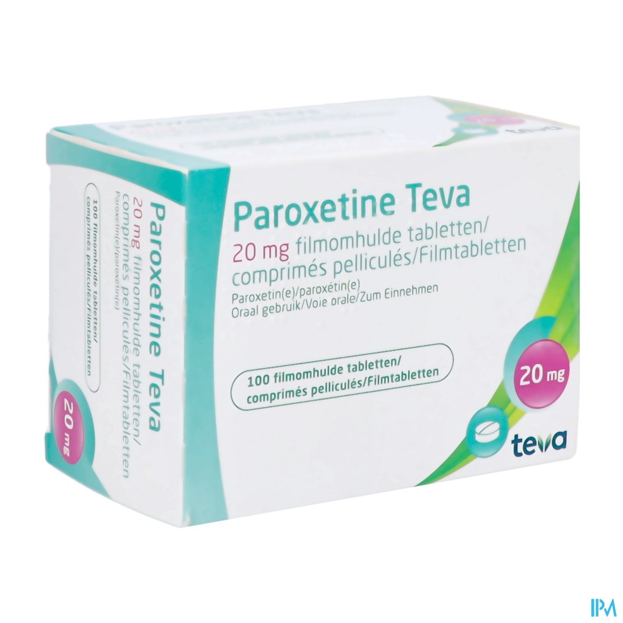 Paroxetine Teva Generics 20mg Tabl 100