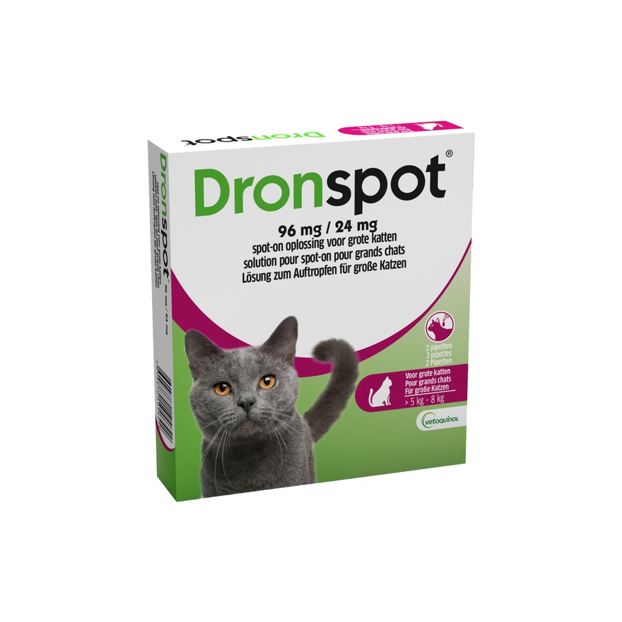 Dronspot 96mg/24mg Spot-on Kat Groot >5-8kg Pip 2