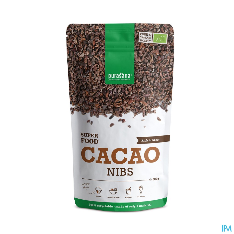Purasana Vegan Cacao Beans 200g Be-bio-02