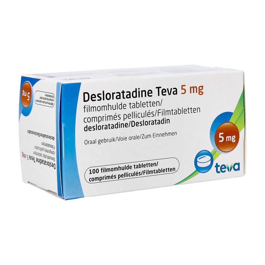 Desloratadine Teva 5mg Comp Pell 100 X 5mg