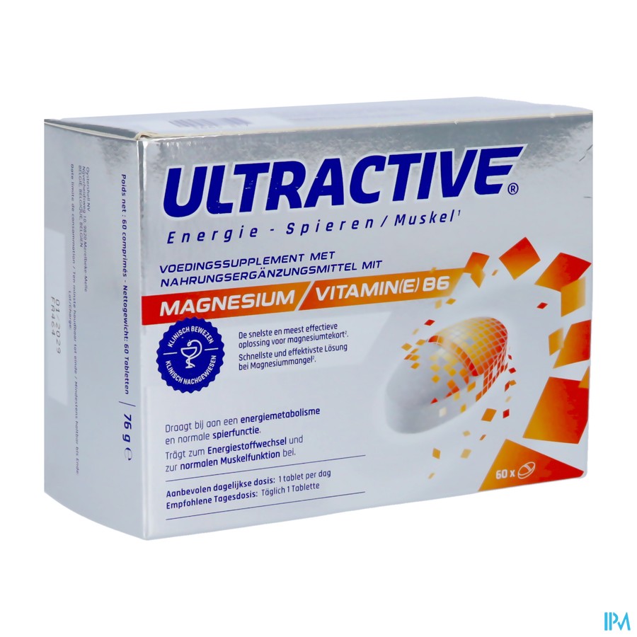 Ultractive Magnesium 630mg Comp 60