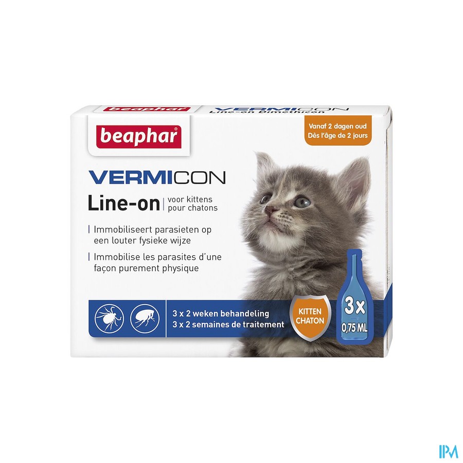 Beaphar Vermicon Line-on Chaton 3x0,75ml
