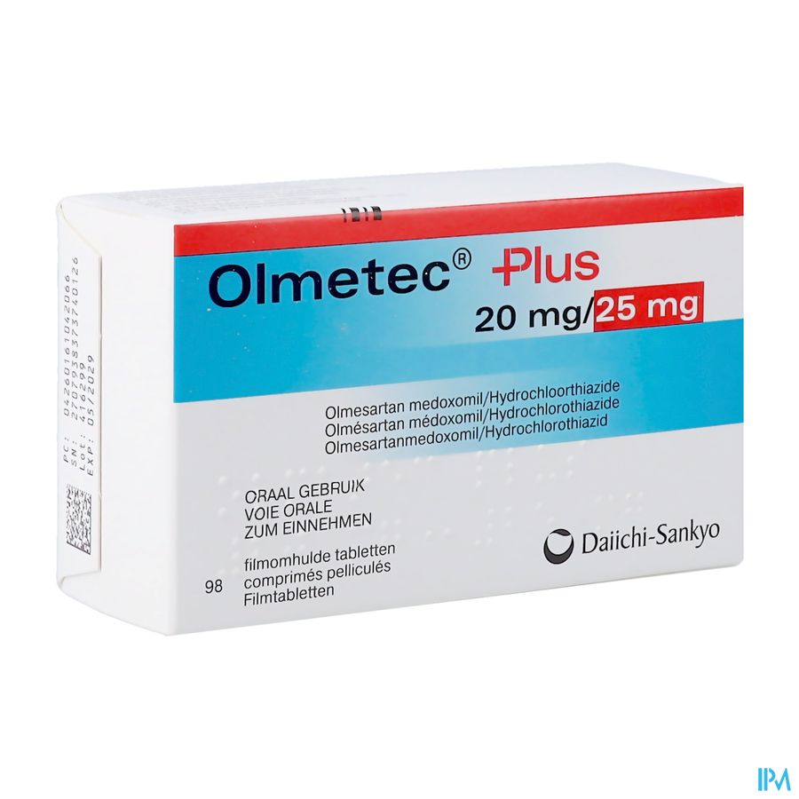 Olmetec Plus 20mg/25mg Comp Pell 98 Olmetec Plus 20mg/25mg Comp Pell 98