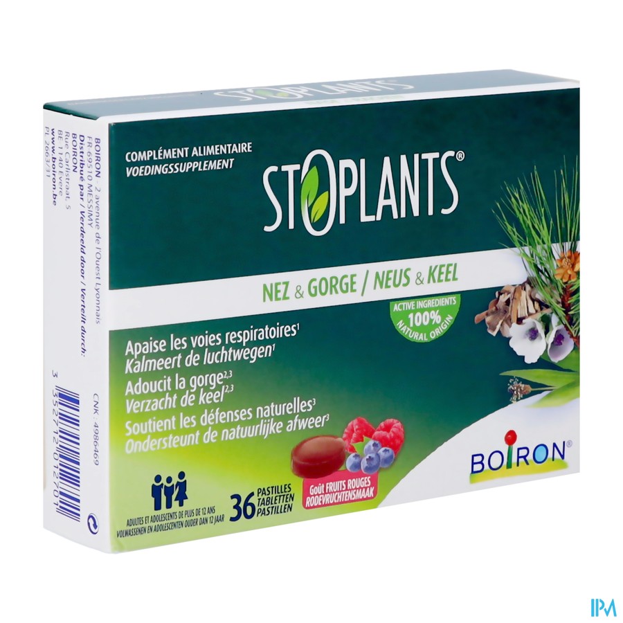 Stoplants Neus,keel&bron. Rode Vru.past.36 Boiron