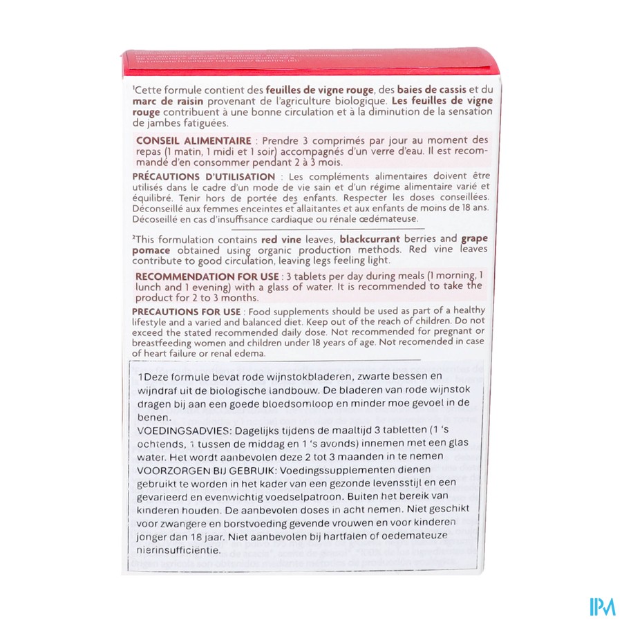 Fleurance Nature Bio Rode Wijnst.zwart Bes Tabl 90