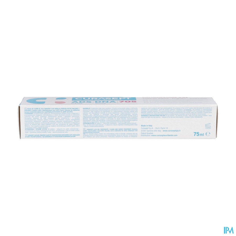 Curasept Chloorhexidine 0,05% Fluoride+ads+dna75ml