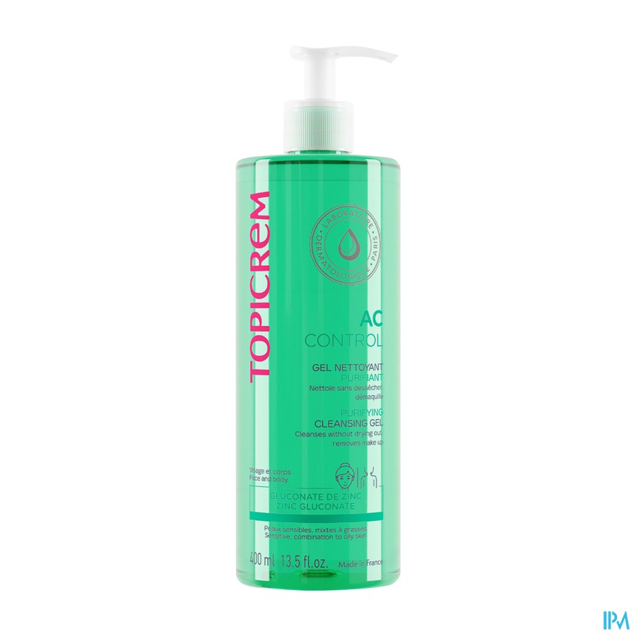 Topicrem Ac Gel Nettoyant Purifiant Tube 400ml