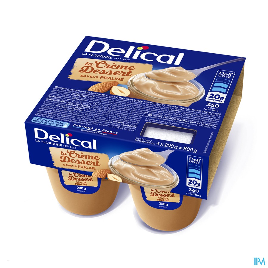 Delical Creme Dessert La Floridine Praline 4x125g