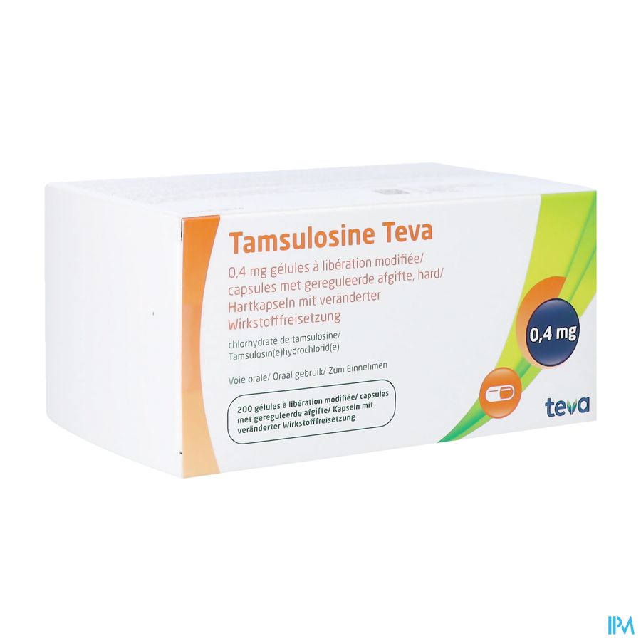 Tamsulosine 0,4mg Teva Orifarm Caps 200