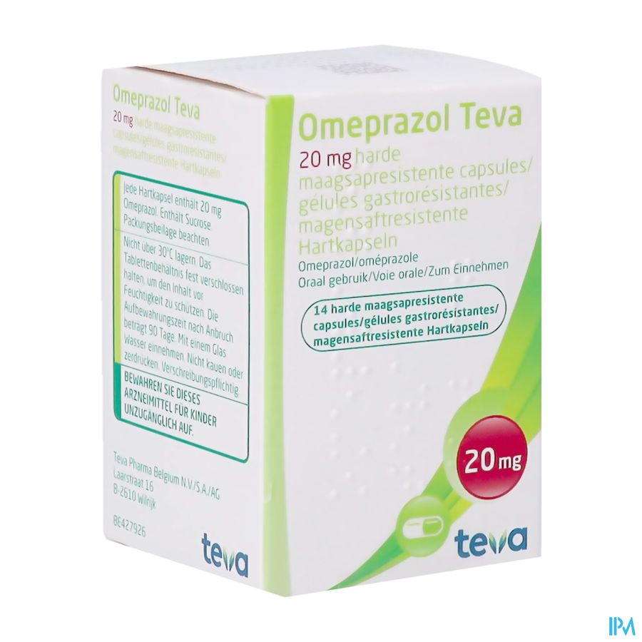 Omeprazol Teva 20mg Caps Maagsapresis Hard Pot 14 Omeprazol Teva 20mg Caps Maagsapresis Hard Pot 14