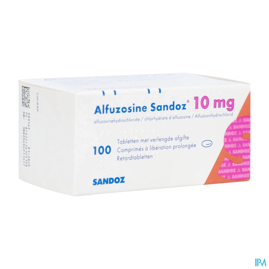 Alfuzosine Sandoz 10mg Comp Lib. Prol. 100