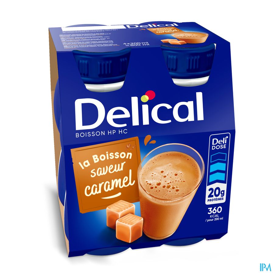 Delical Boisson Lactée Hp-hc Caramel 4x200ml