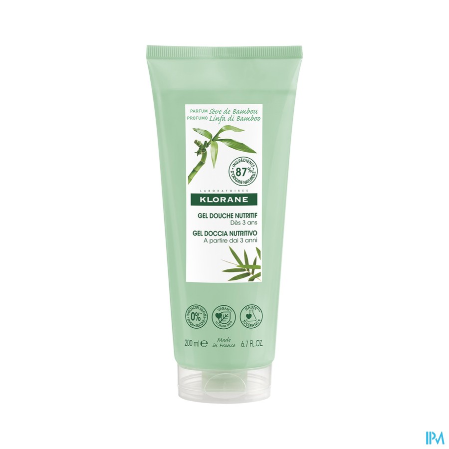 Klorane Lichaam Douchegel Seve Bamboe 200ml Nf