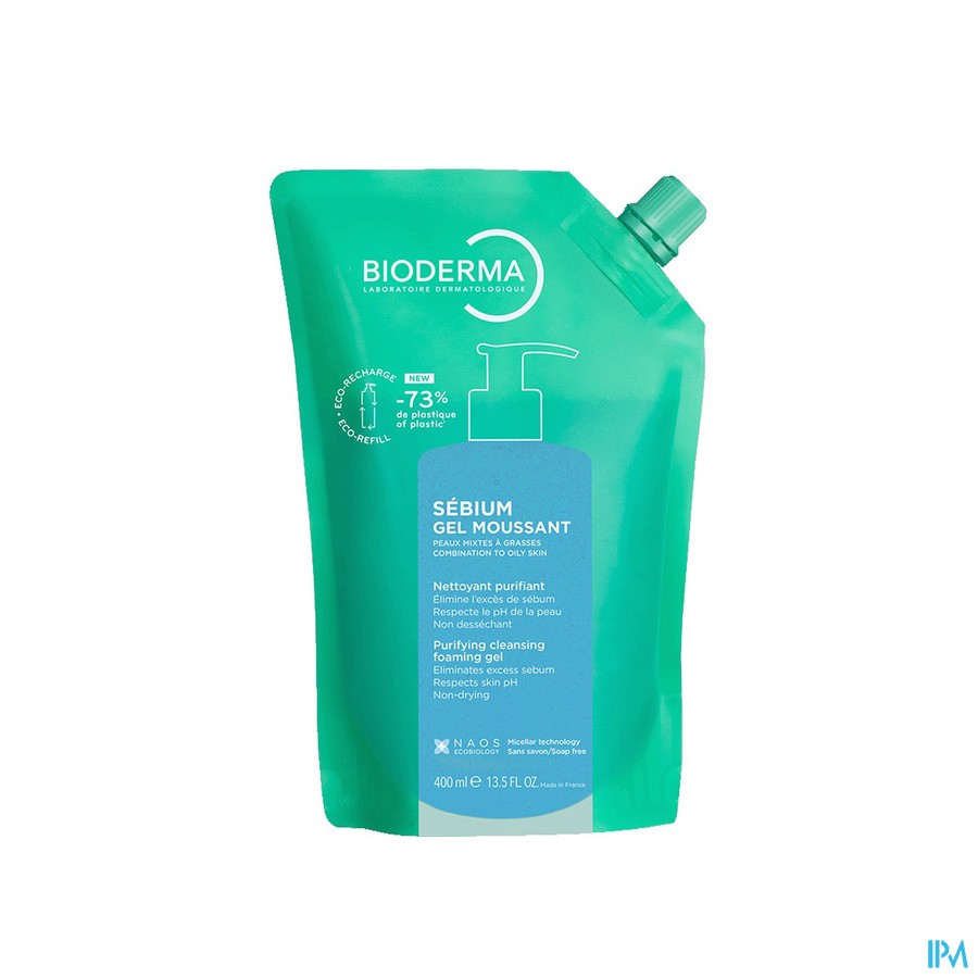 Bioderma Sebium Gel Moussant Recharge 400ml
