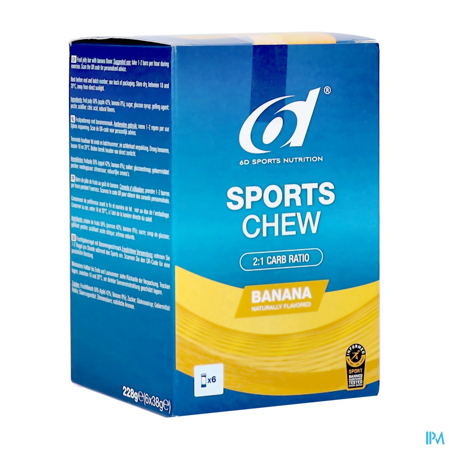 6d Sports Chew Banana 6x38g