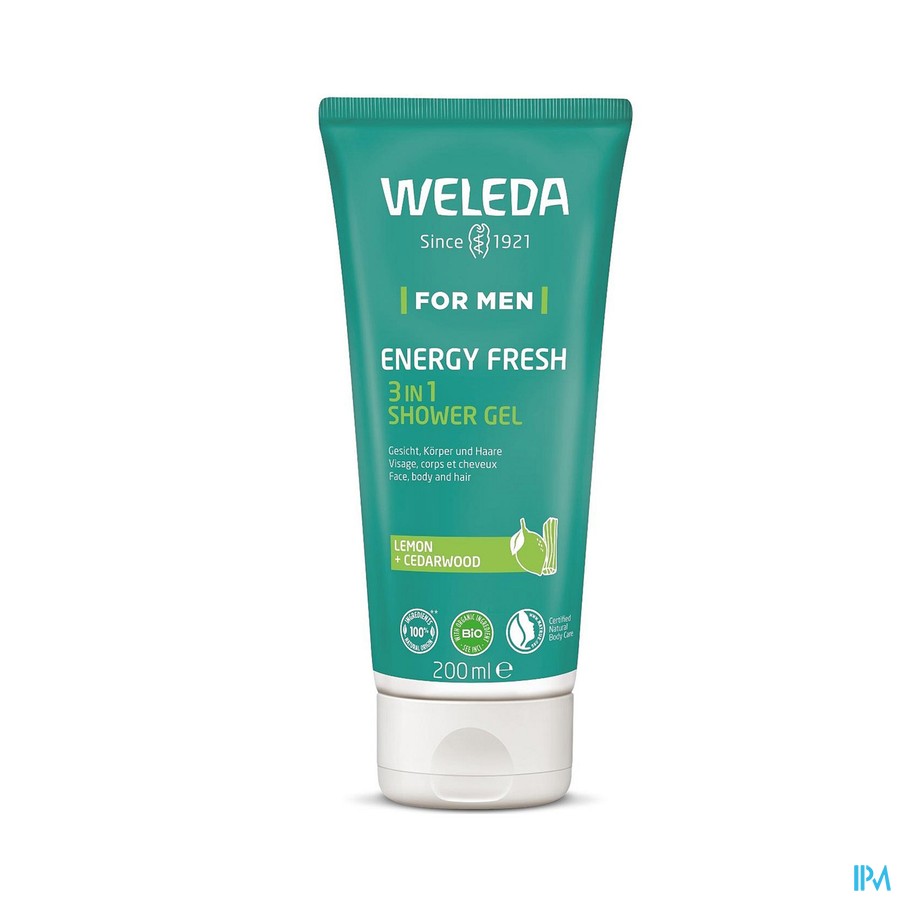 Weleda Men Energy Fresh 3en1 Gel Douche Tube 200ml