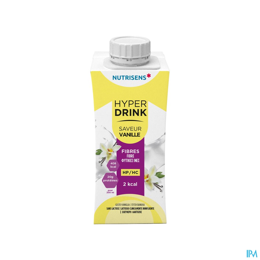 Nutrisens Hyperdrink 2kcal Vezels Vanille 4x200ml