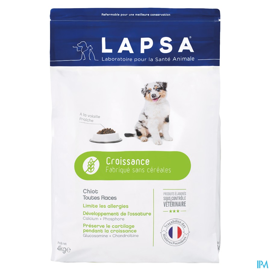 Lapsa Onderhoud Hond Puppy Groeifase Z/granen 4kg