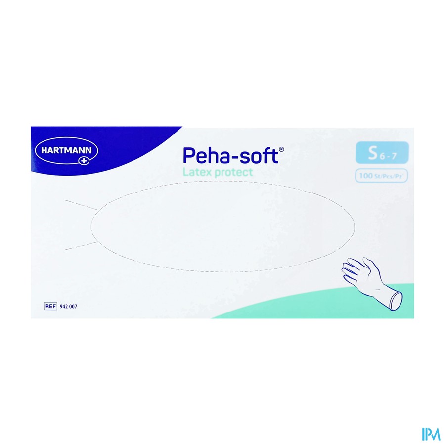 Peha Soft Handsch.latex N/pdr Protect S 100 942007