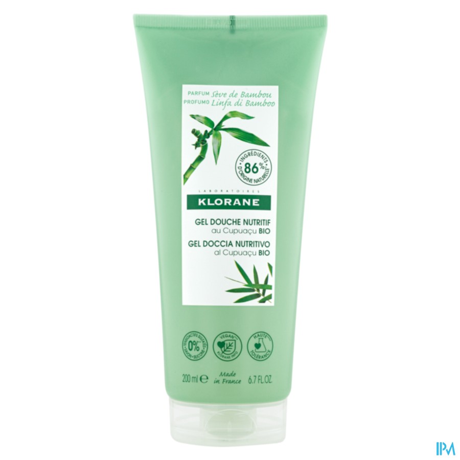 Klorane Lichaam Douchegel Seve Bamboe 200ml