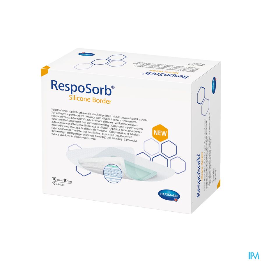 Resposorb Silicone Border 10x10cm 10 4130010