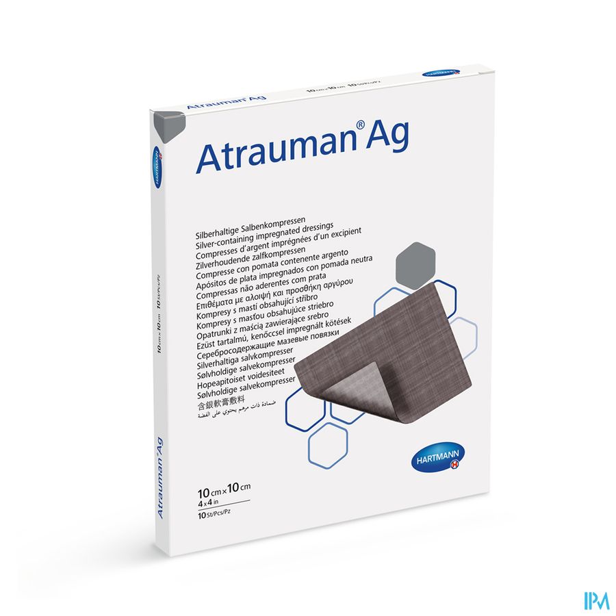 Atrauman Ag 10x10cm St. 10 P/s