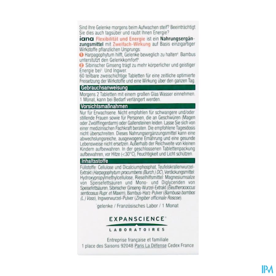 Iana Flexibilite&energie Comp 60