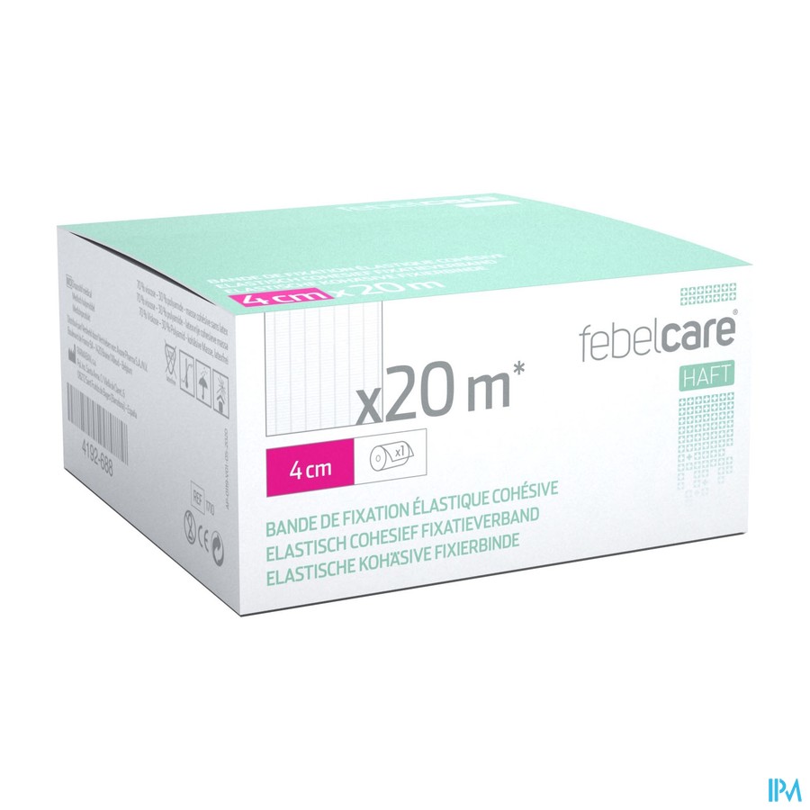 Febelcare Haft Elas. Cohesief Fixatieverb. 4cmx20m