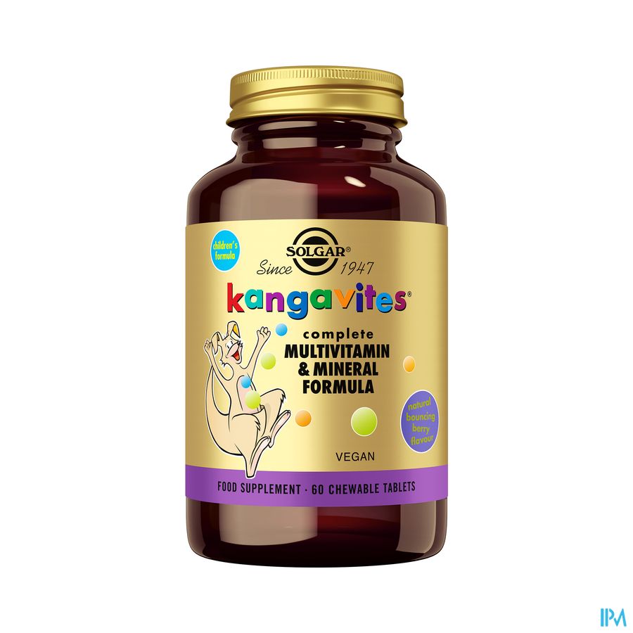 Solgar Kangavites Bouncing Berry Kauwtablet 60 Solgar Kangavites Bouncing Berry Kauwtablet 60
