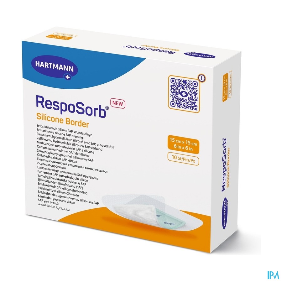Resposorb Silicone Border 15x15cm 10 4130031