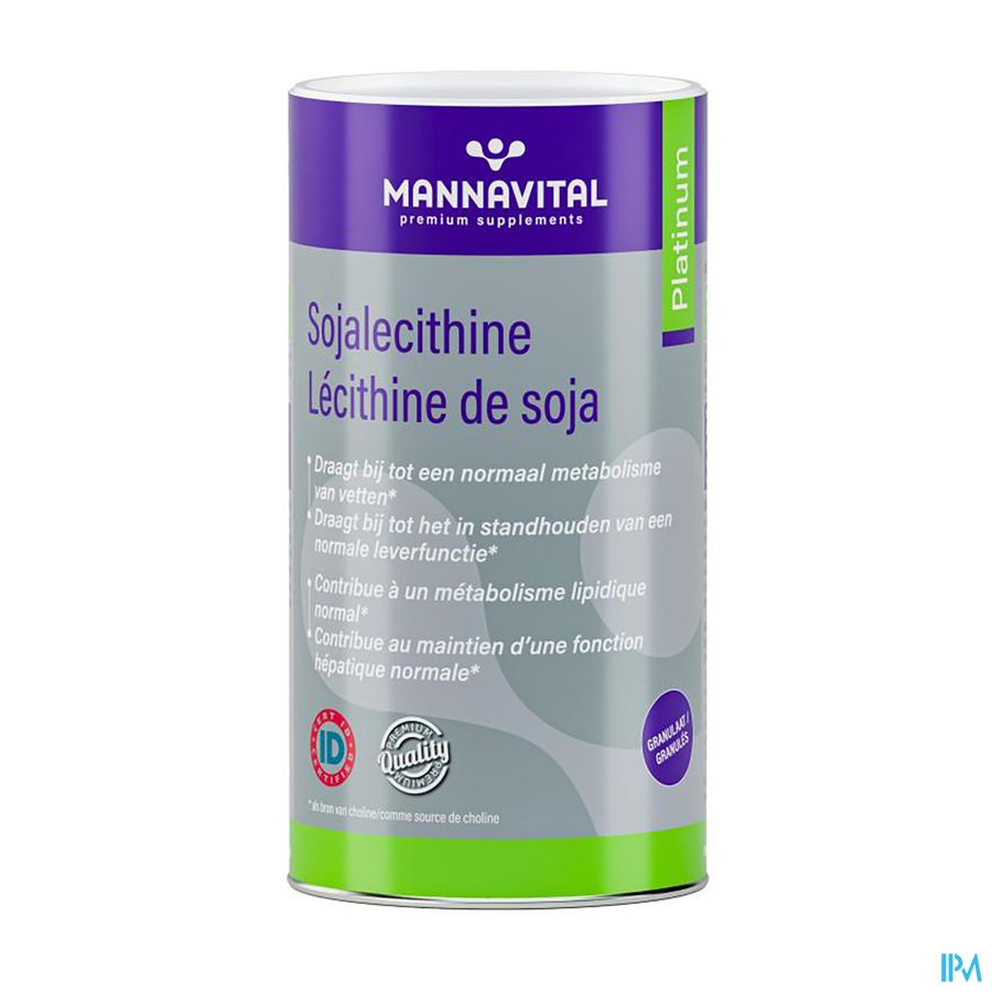 Mannavital Soja Lecithine Platinum Gran 500 Gr