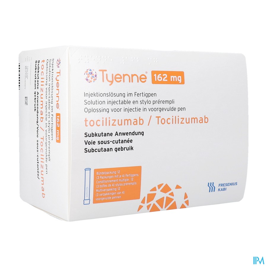 Tyenne 0,9ml Sol Inj 162mg Stylo Prer. 12