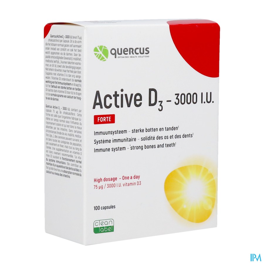 Quercus Active D3 3000 I.u. Caps 100