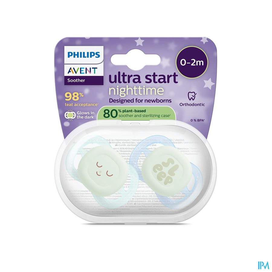 Philips Avent Fopspeen +0m Start Night Boy 2