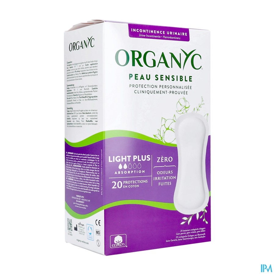 Organyc Licht Plus Urineverlies Bio Kat.inlegkr.20